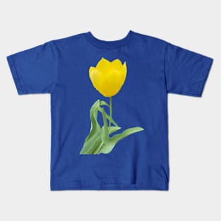 Single Yellow Tulip Kids T-Shirt